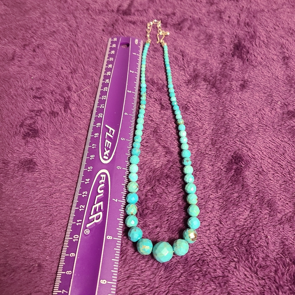 RARE Jay King Turquoise Graduated Beads Sterling Silver Necklace - Picture 5 of 15